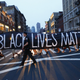 A police officer patrols during a protest in support of the Black Lives Matter movement in New York City on July 9, 2016.
KENA BETANCUR/AFP/Getty Images